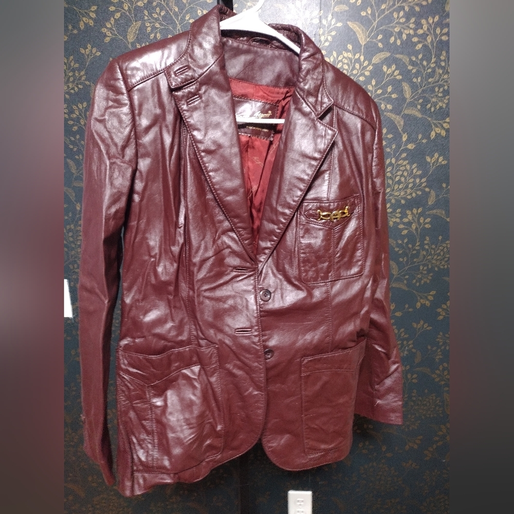 Vintage Etienne aigner Leather blazer